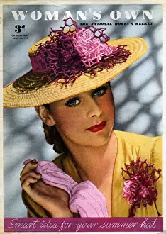 Images Dated 2010: Womans Own 1945 1940s UK womens hats portraits magazines womans