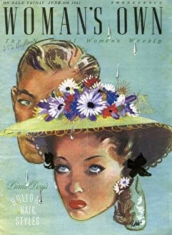 Images Dated 29th January 2010: Womans Own 1947 1940s UK womens hats magazines womans