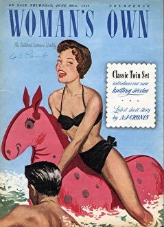 1940s Collection: Womans Own 1949 1940s UK holidays seaside inflatables magazines
