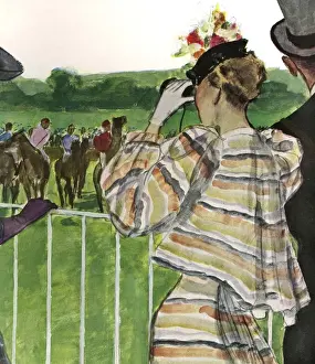 Images Dated 2009 February: Womens Fashion 1930s 1939 1930s UK portraits racing the races binoculars womens