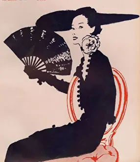 Images Dated 2009 February: Womens Fashion 1930s 1939 1930s UK portraits womens hats fans