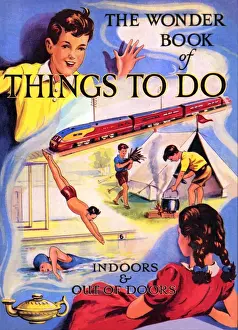 1950s Prints: The Wonder Book of Things to Do 1957 1950s UK childrens illustrations childrens