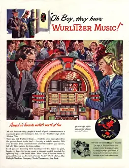 Wurlitzer 1946 1940s USA juke-boxes jukeboxes record players juke boxes